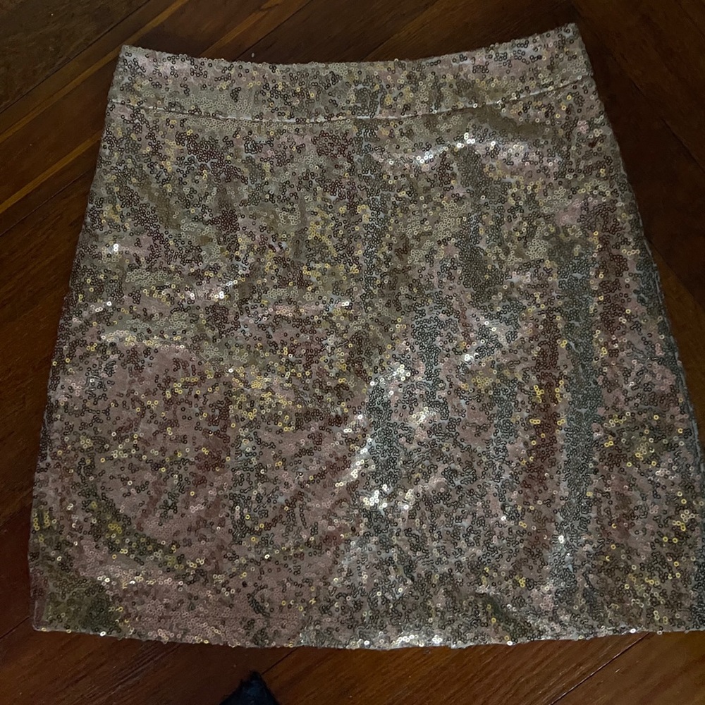 New Topshop gold sequin skirt size UK 6 US 2